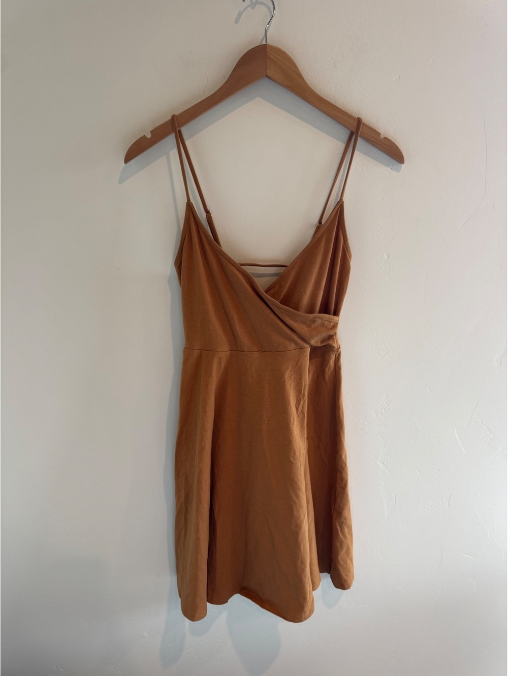 Forever 21 Brown Wrap Front Strappy Mini Dress Size Small